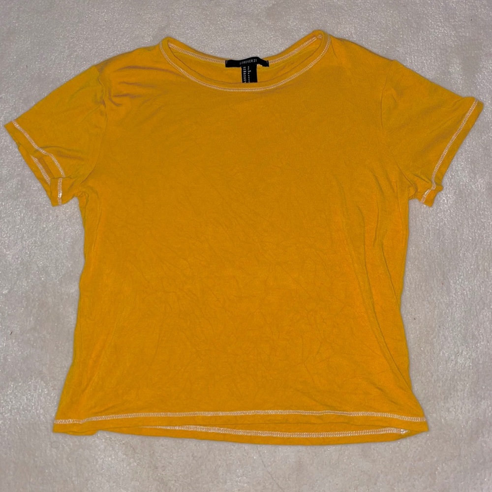 gold forever 21 t-shirt.